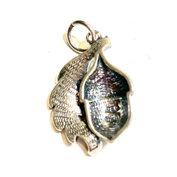.925 Acorn Vintage Sterling Silver Jewelry Charm #fall #tree #keepsake - Picture 2 of 3